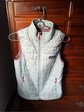 Patagonia Light Blue Quilted Insulated Vest
